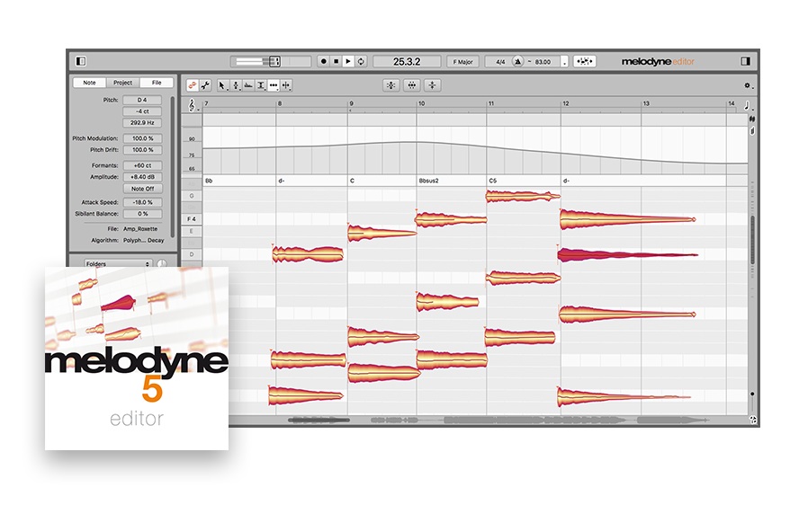 Melodyne 5 Editor main media