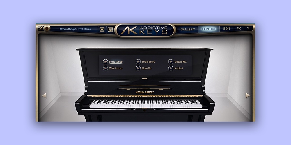 Audio Addictive Keys Modern Upright main media