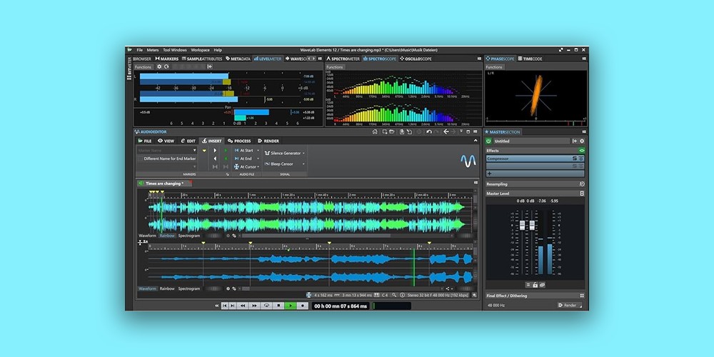 WaveLab Elements 12 main media